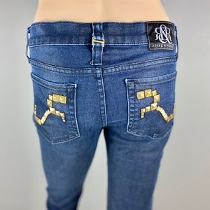 Rock & Republic Gold Studded Jeans